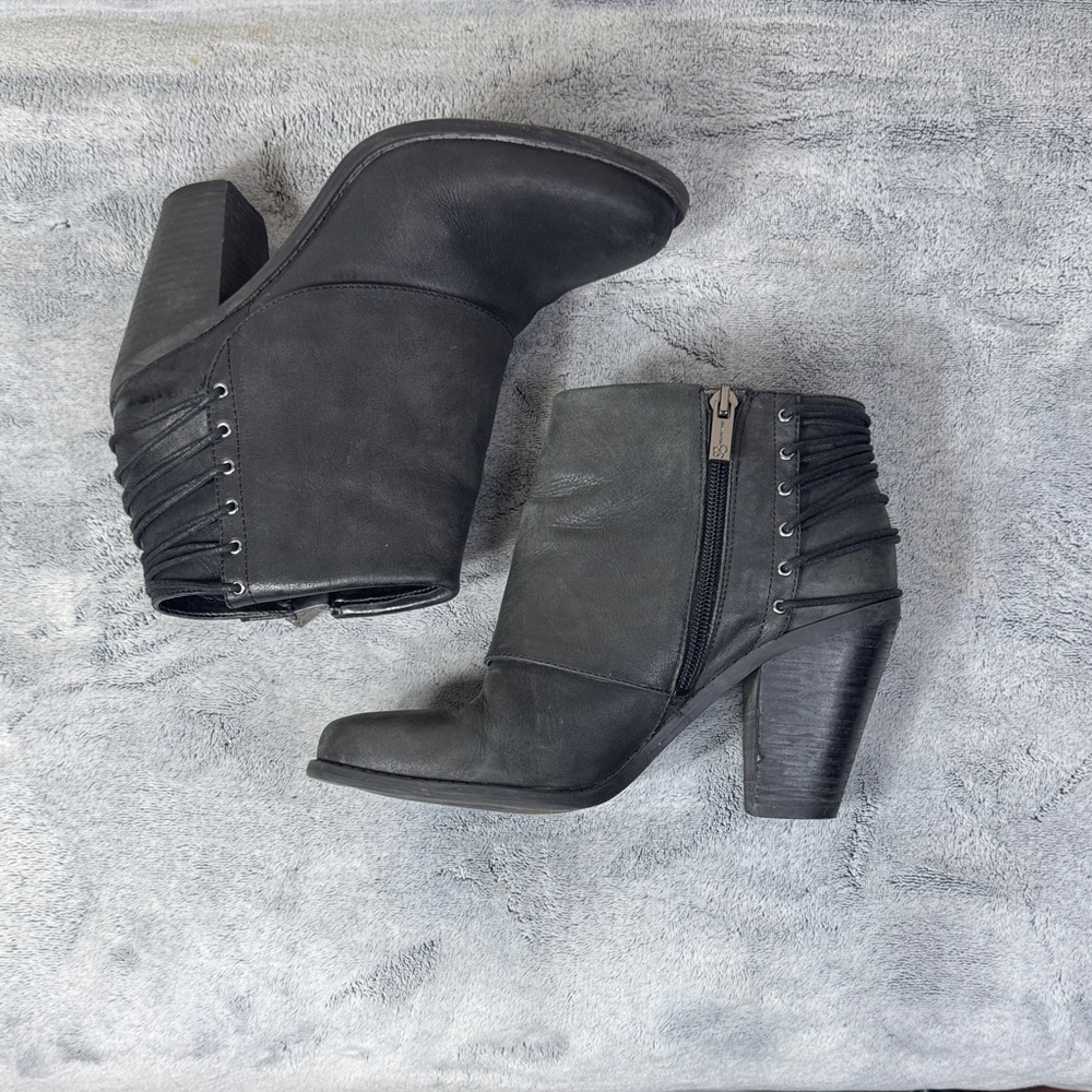Jessica Simpson JS-Calvery Black Leather Ankle Bootie - Size 7 - VGUC - Picture 15 of 15